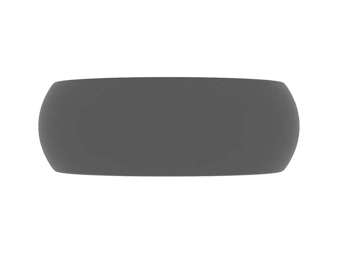 Lavabo rond-Vasque à poser-Bac à laver de luxe Gris foncé mat 40x15 cm Céramique