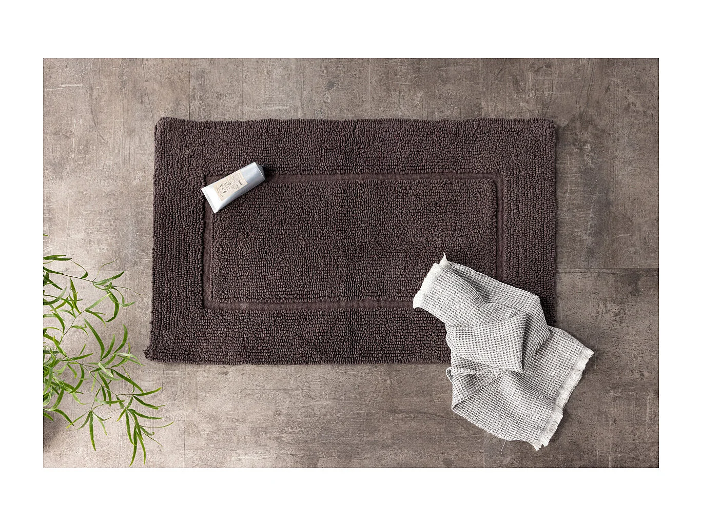 Tapis de Salle de Bain "William" 50x80cm Gris