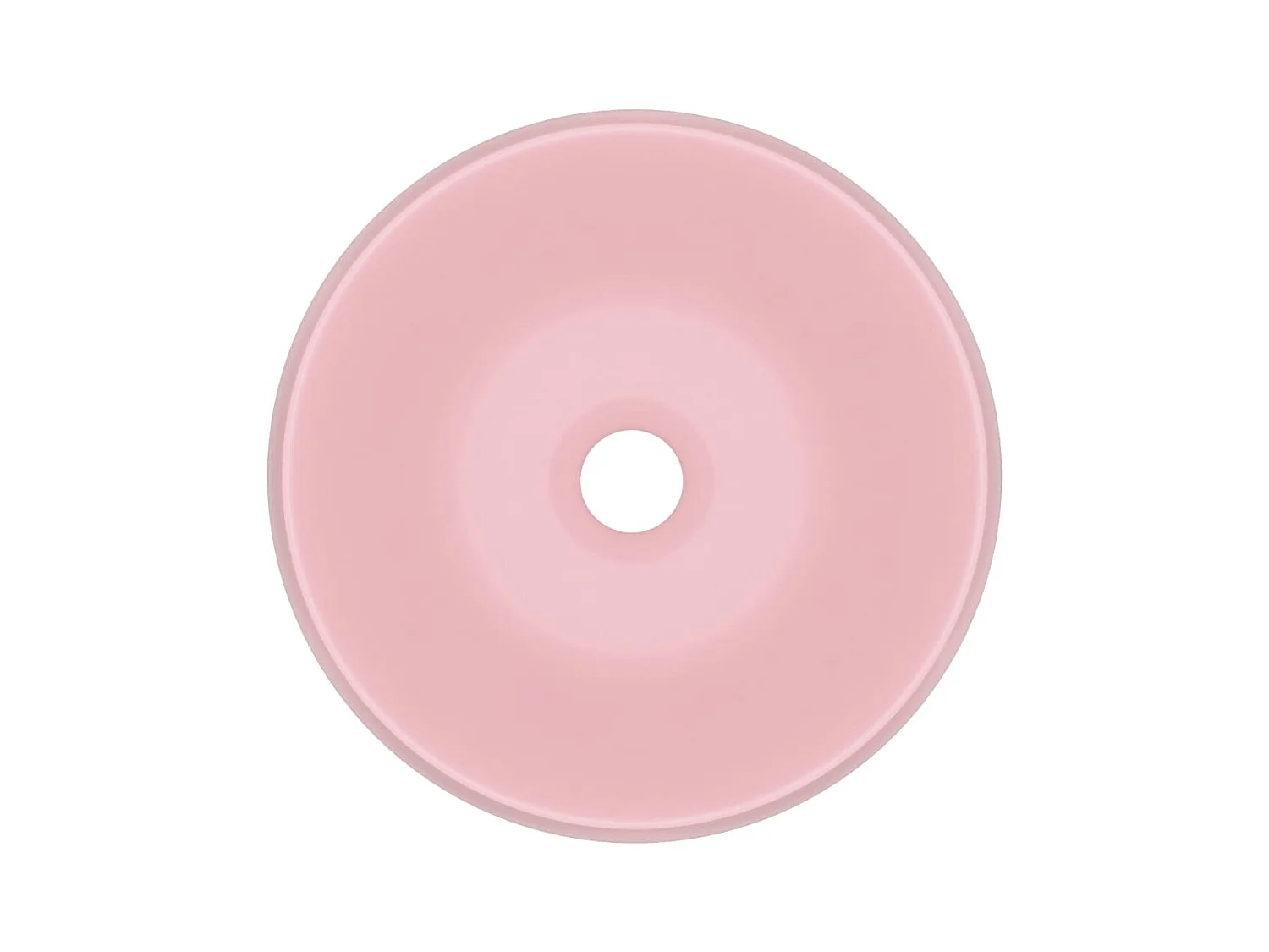 Lavabo rond-Vasque à poser-Bac à laver de luxe Rose mat 40x15 cm Céramique