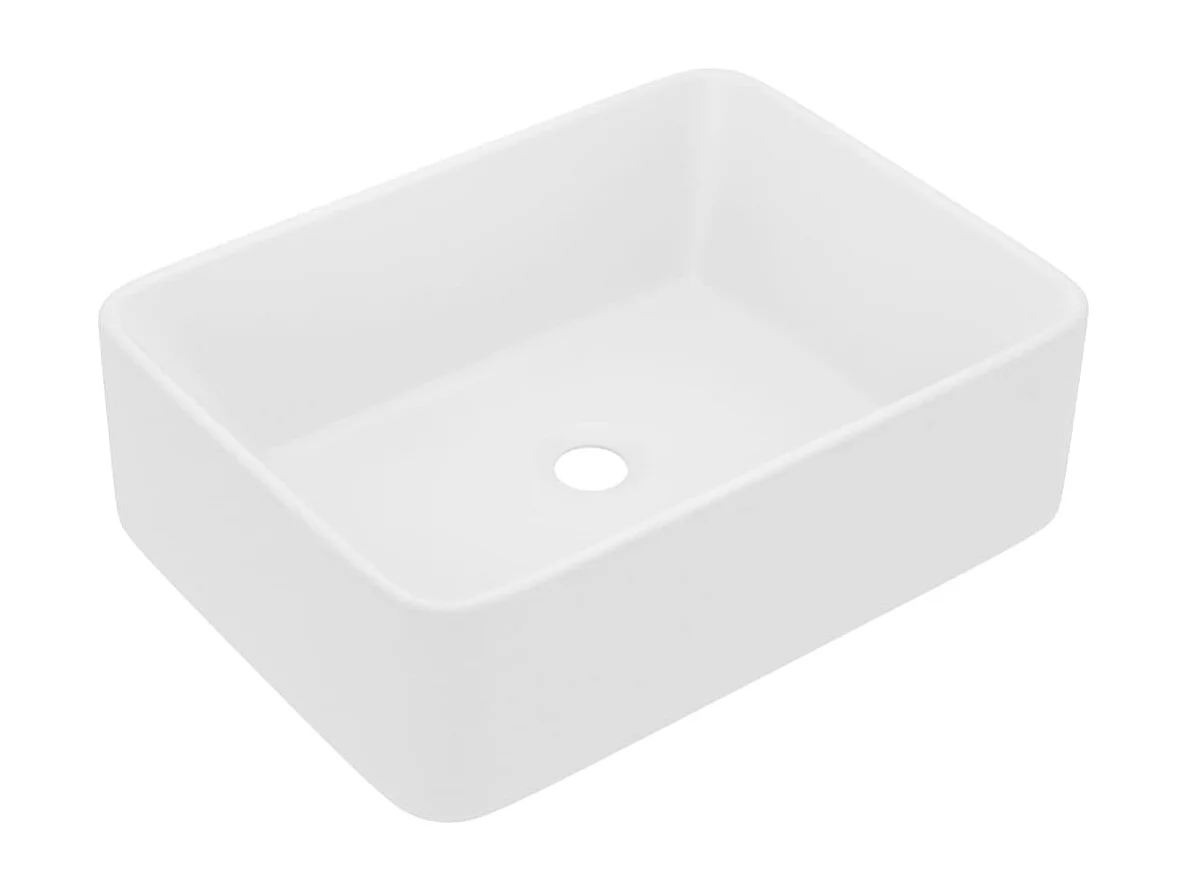 Lavabo salle de bain-Lavabo de luxe Blanc mat 41x30x12 cm Céramique