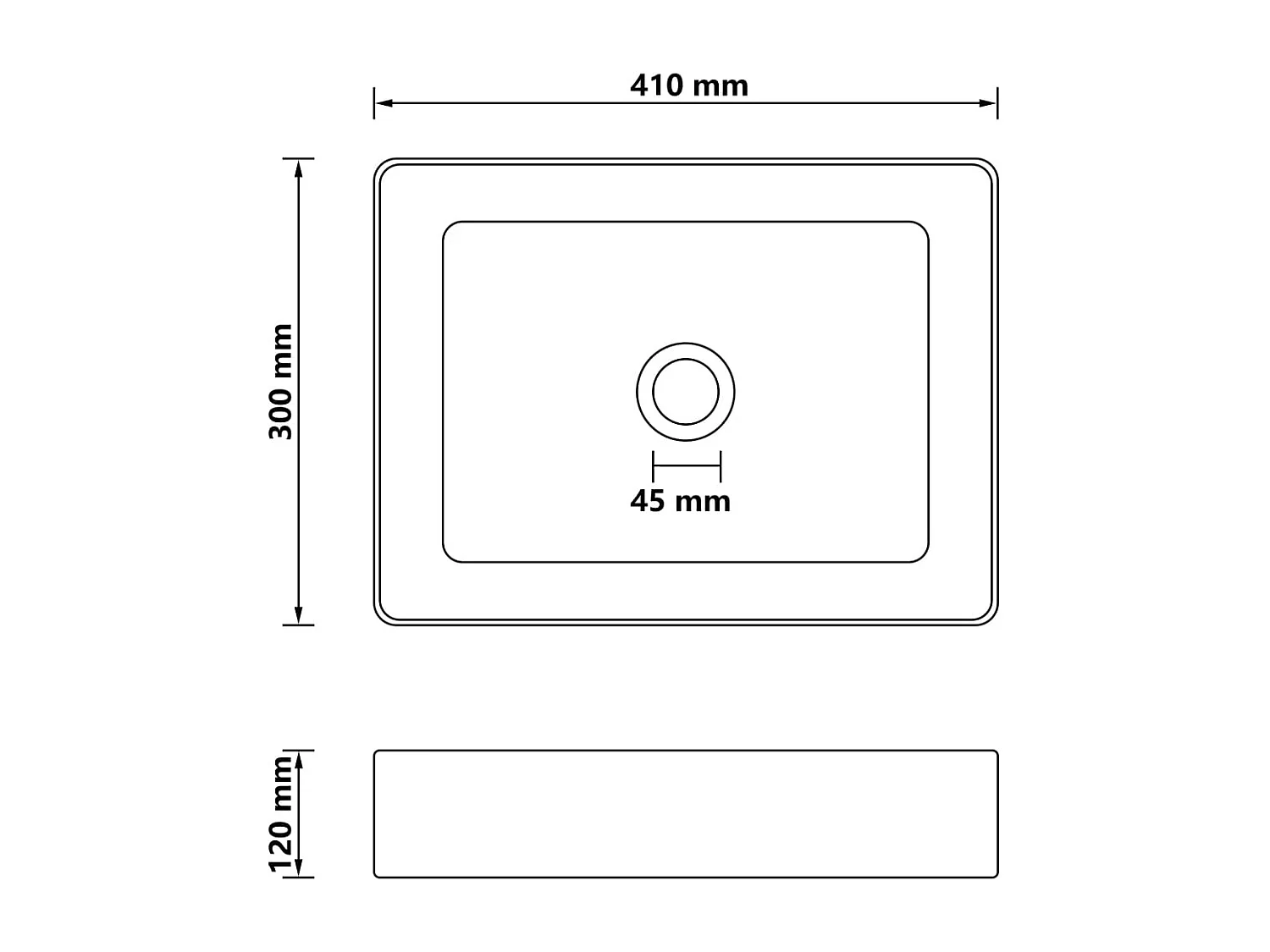 Lavabo salle de bain-Lavabo de luxe Blanc mat 41x30x12 cm Céramique