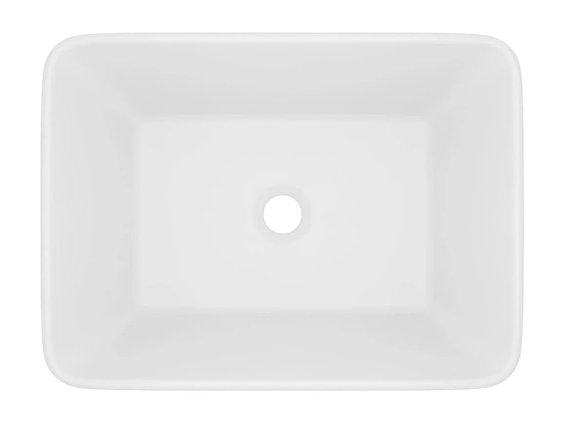 Lavabo salle de bain-Lavabo de luxe Blanc mat 41x30x12 cm Céramique