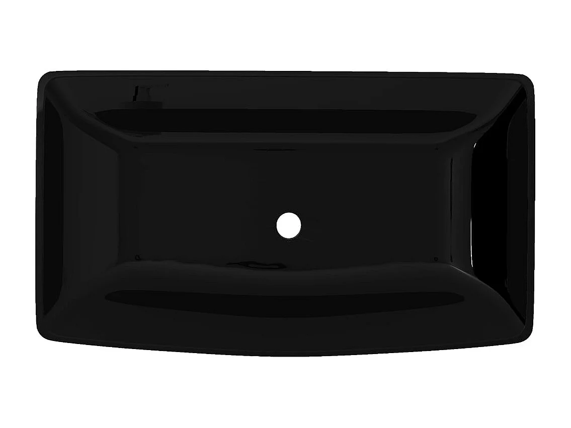 Lavabo salle de bain-Vasque rectangulaire céramique Noir pour salle de bain