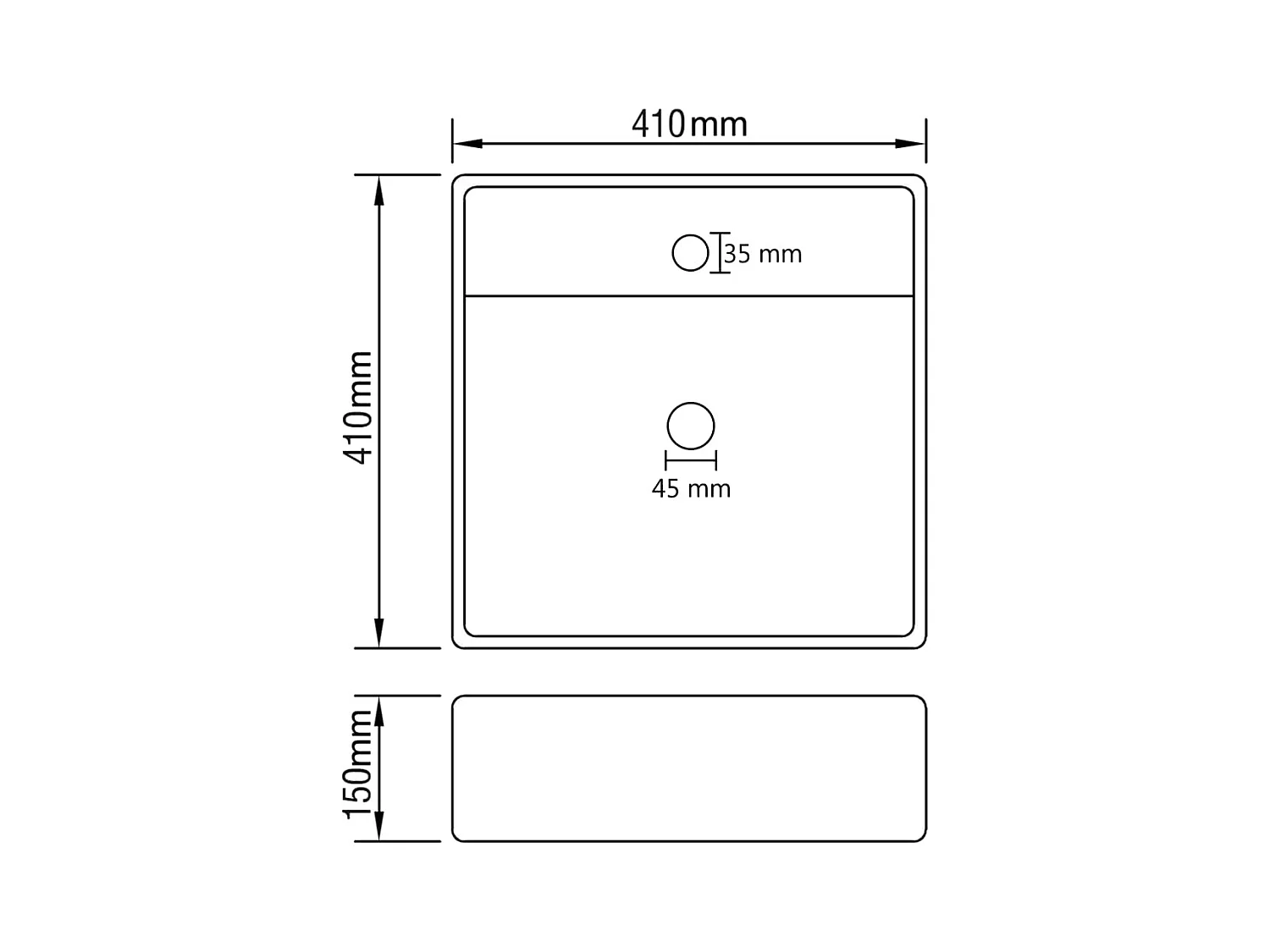Vasque à poser-Lavabo carré de luxe à trop-plein Rose mat 41x41 cm Céramique