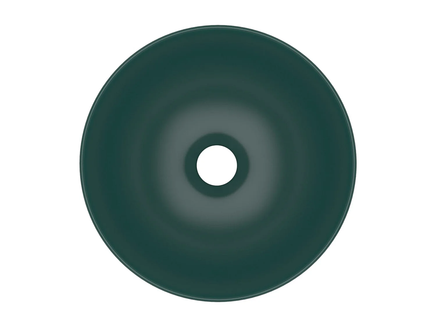 Lavabo salle de bain-Vasque à poser Céramique Vert foncé Rond