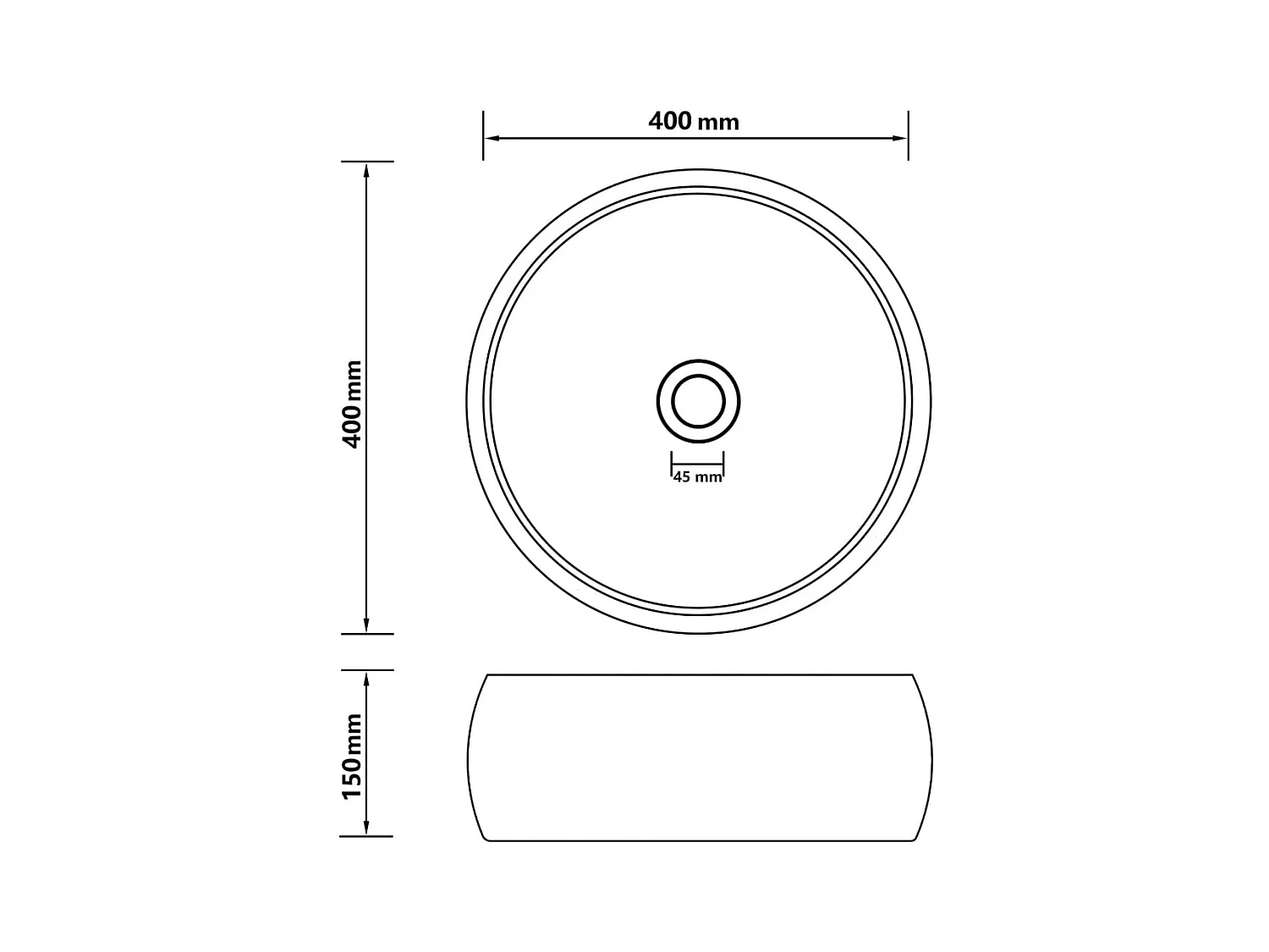 Lavabo rond-Vasque à poser-Bac à laver de luxe Bleu clair mat 40x15 cm Céramique