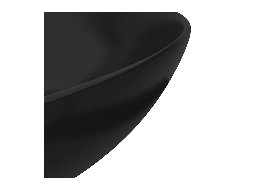 Lavabo salle de bain-Vasque à poser Céramique Noir mat Rond