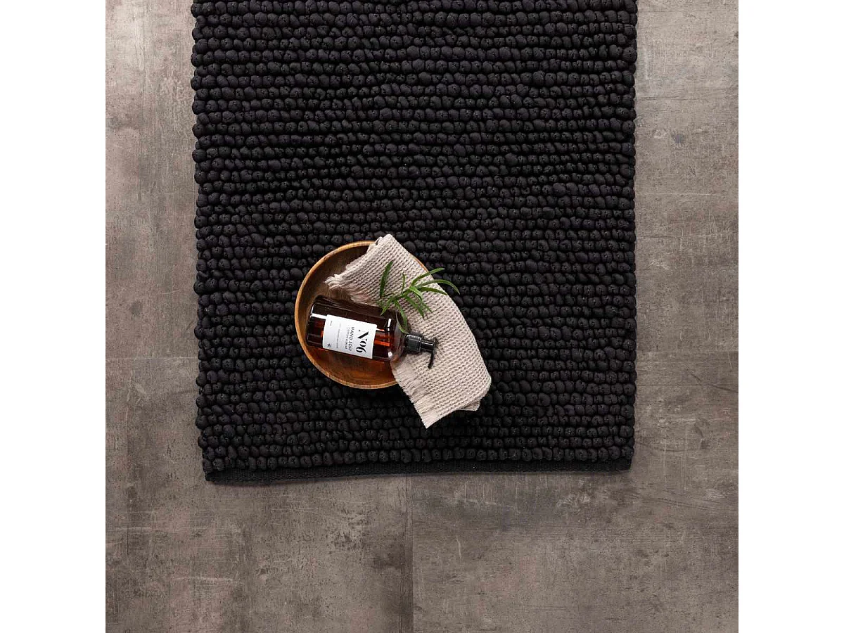 Tapis de Salle de Bain "Wilmer" 50x80cm Noir