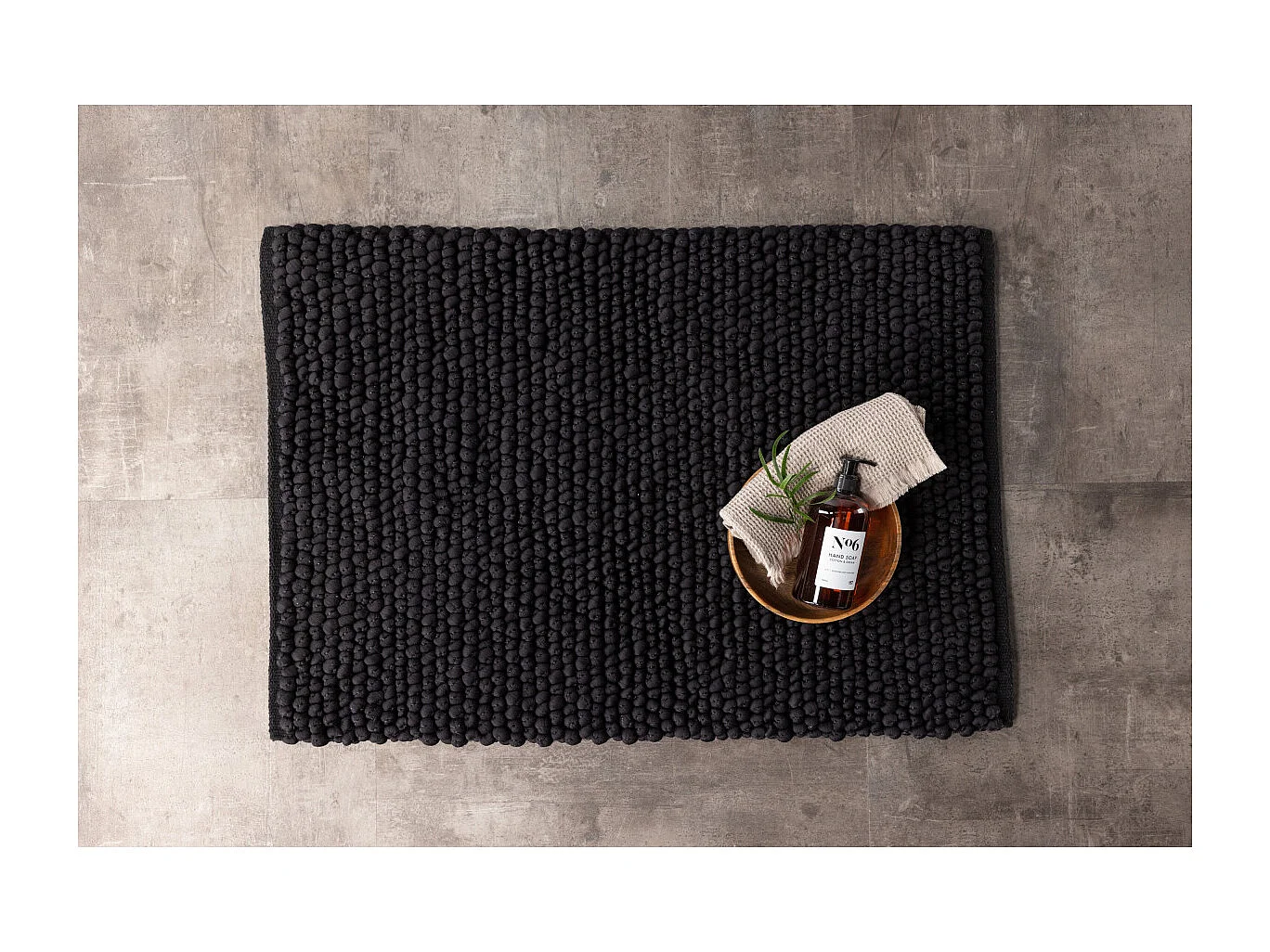 Tapis de Salle de Bain "Wilmer" 50x80cm Noir