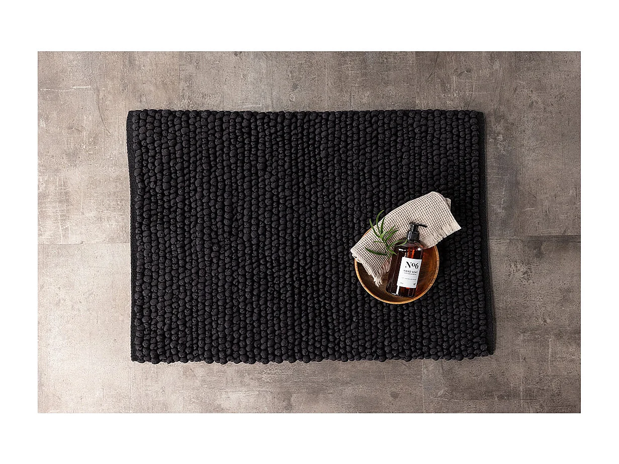 Wilmer tapis de bain 80x50cm noir.
