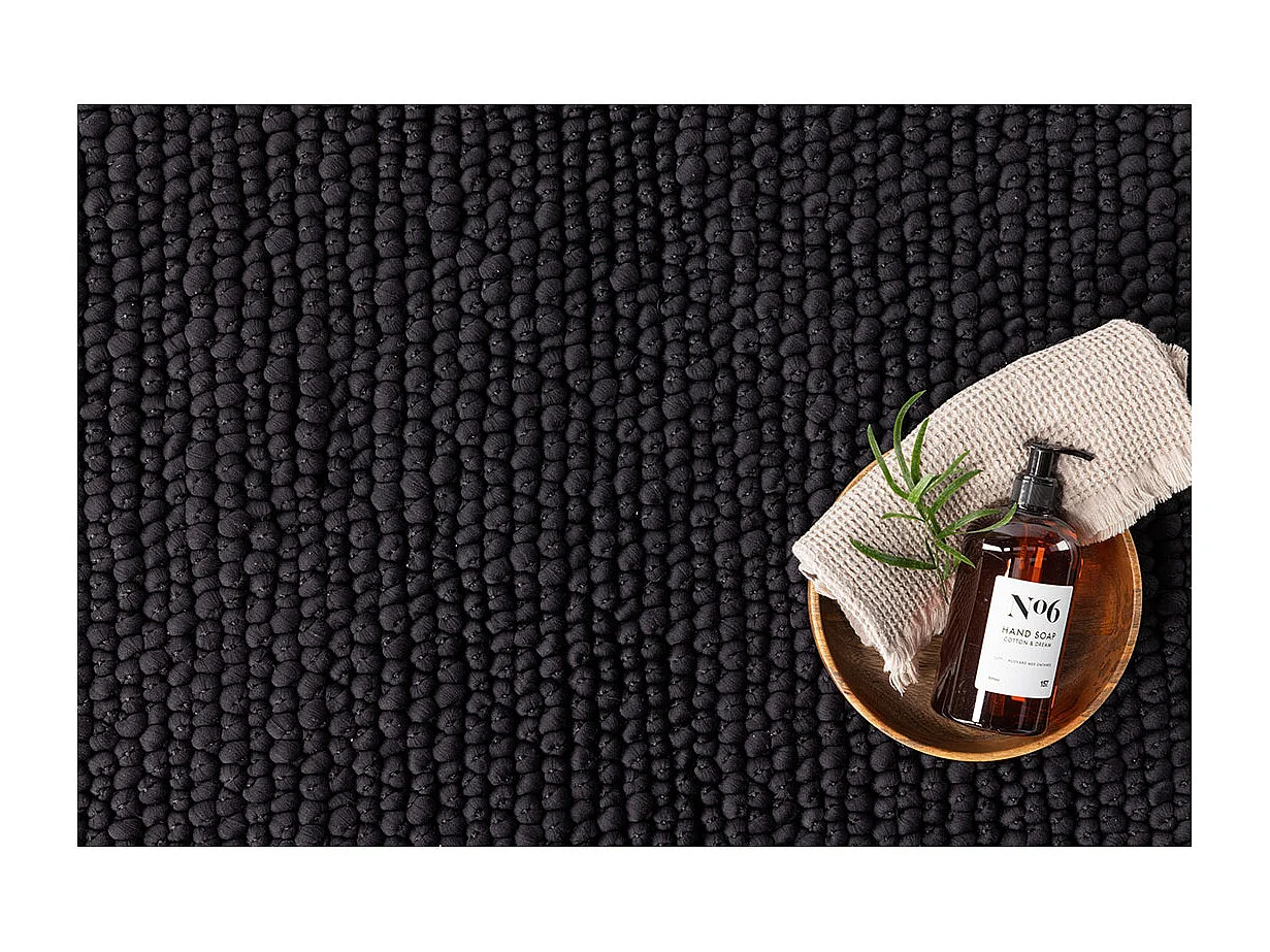 Wilmer tapis de bain 80x50cm noir.