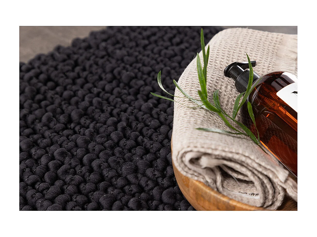 Wilmer tapis de bain 80x50cm noir.