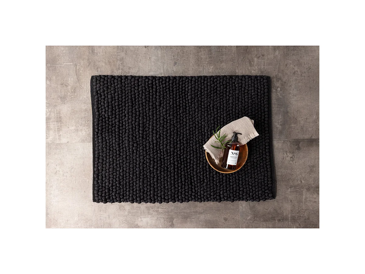 Wilmer Badematte 80x50cm schwarz.