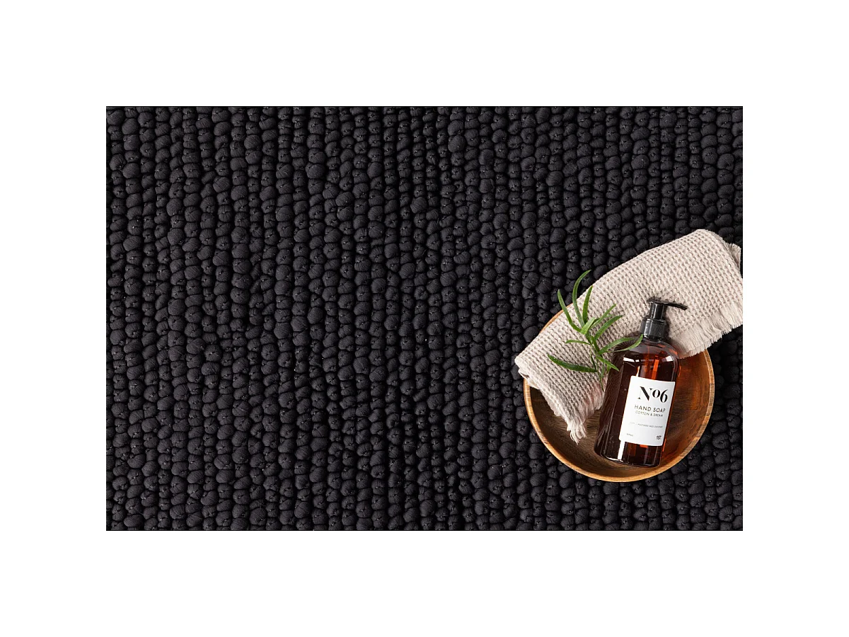 Wilmer Badematte 80x50cm schwarz.