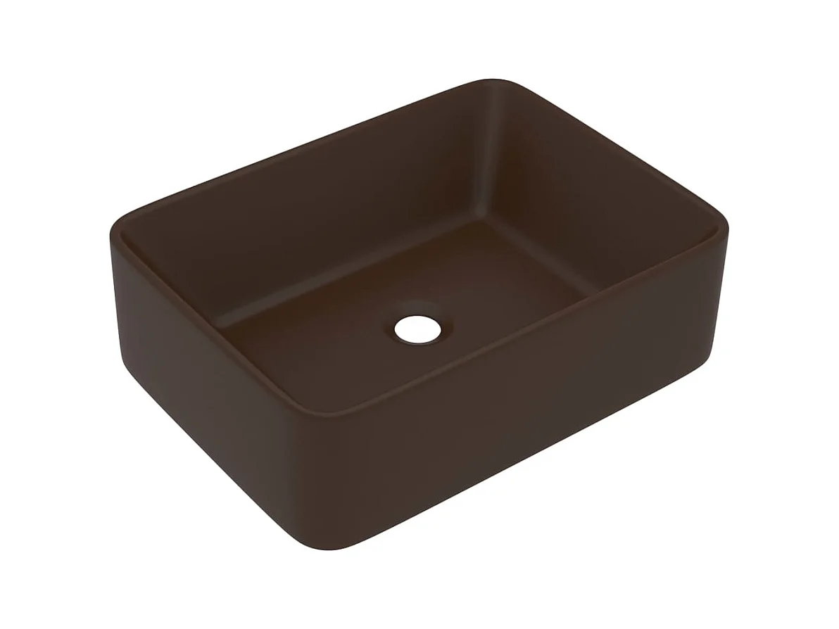 Lavabo salle de bain-Lavabo de luxe Marron foncé mat 41x30x12 cm Céramique