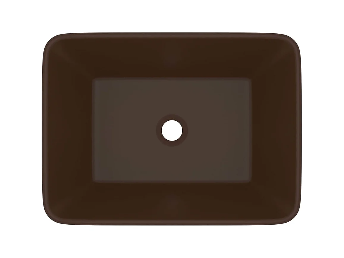 Lavabo salle de bain-Lavabo de luxe Marron foncé mat 41x30x12 cm Céramique