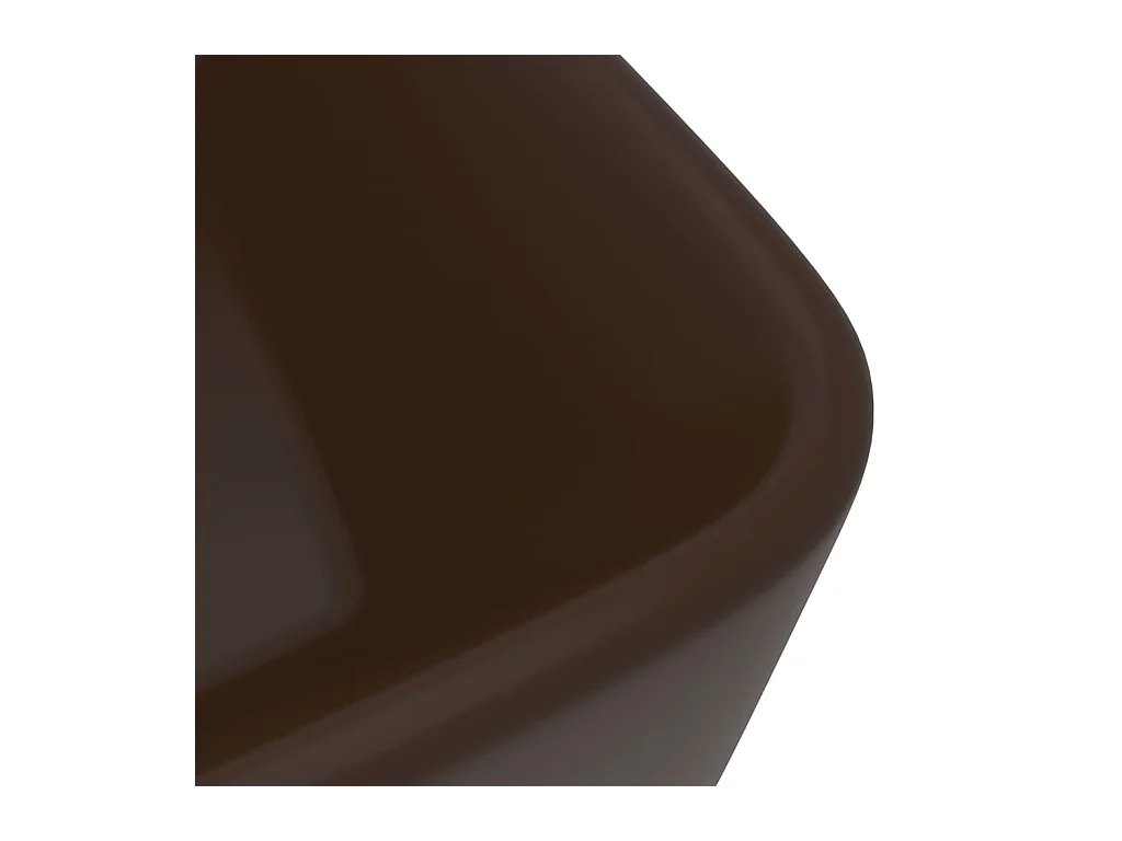 Lavabo salle de bain-Lavabo de luxe Marron foncé mat 41x30x12 cm Céramique