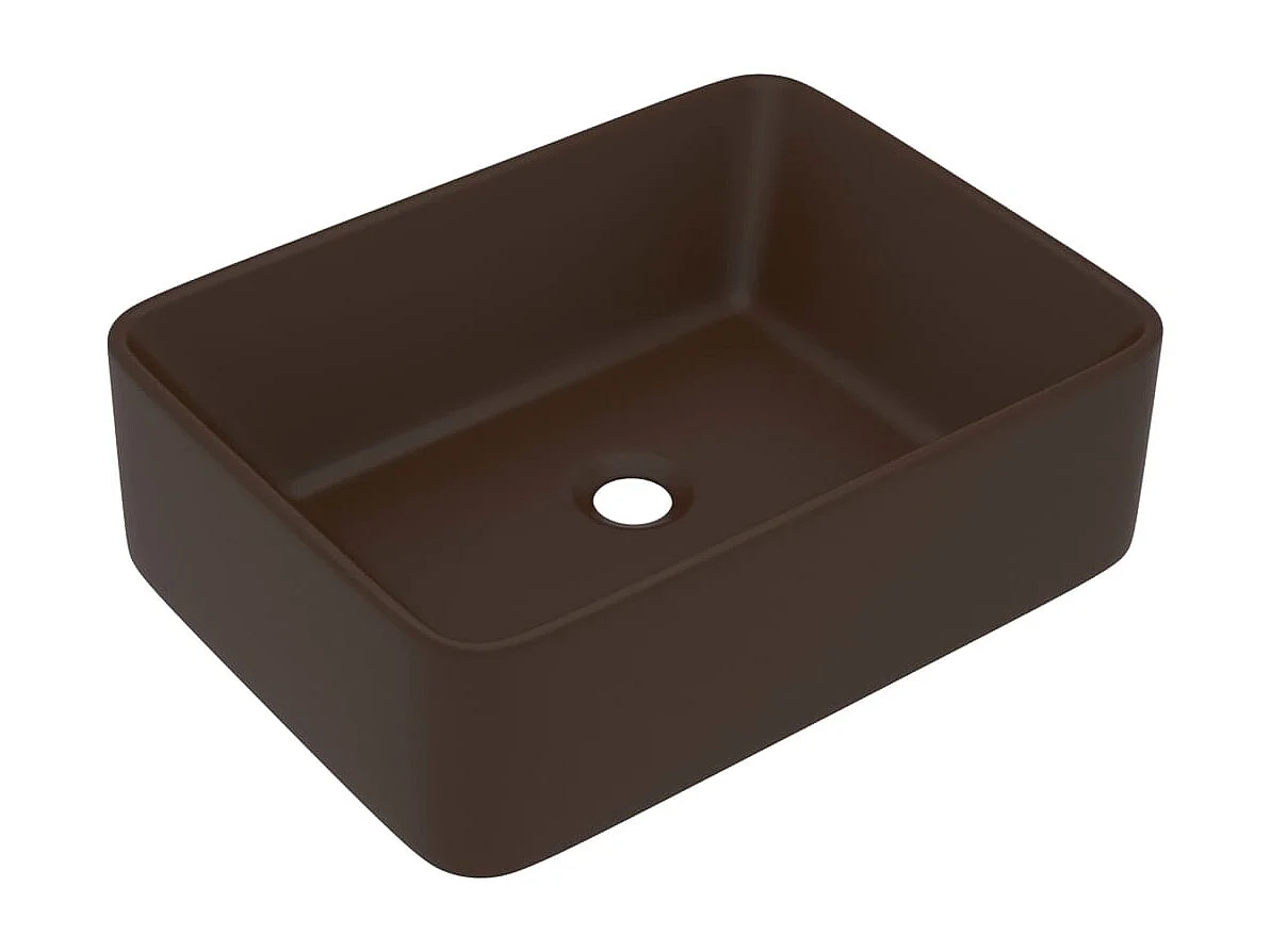 Lavabo salle de bain-Lavabo de luxe Marron foncé mat 41x30x12 cm Céramique