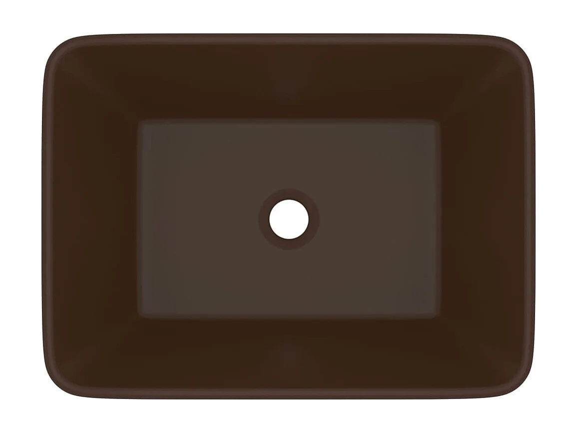 Lavabo salle de bain-Lavabo de luxe Marron foncé mat 41x30x12 cm Céramique