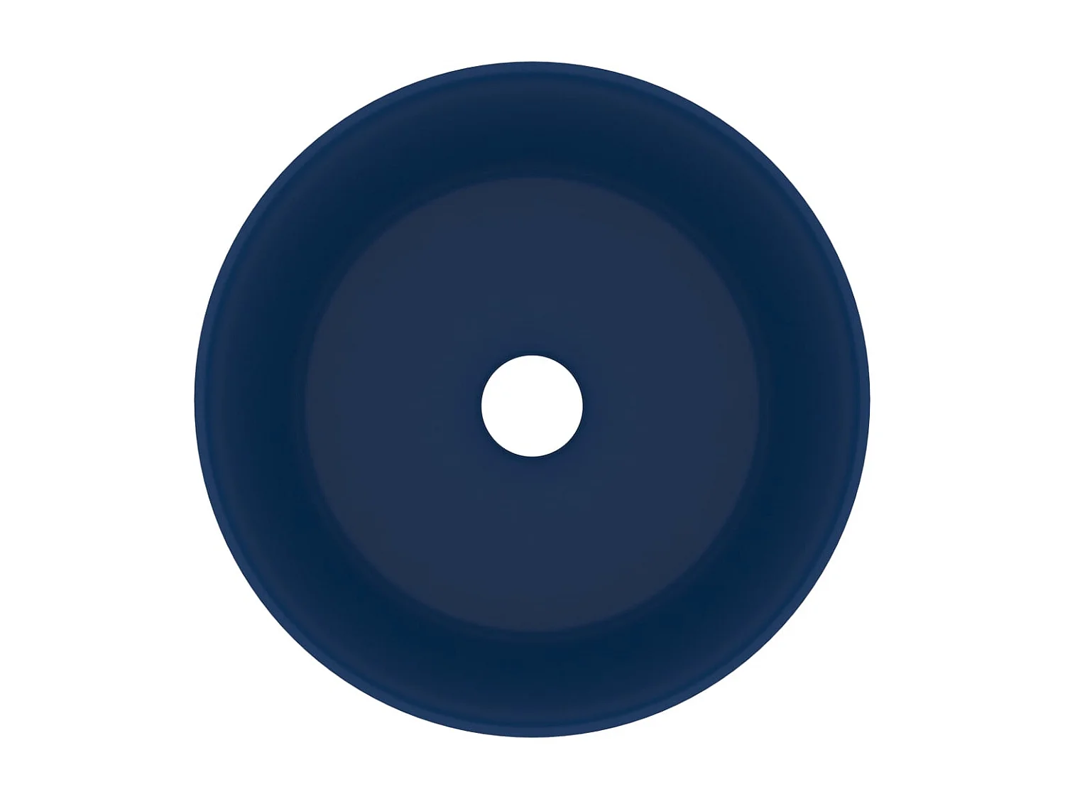 Lavabo rond-Vasque à poser-Bac à laver de luxe Bleu foncé mat 40x15 cm Céramique