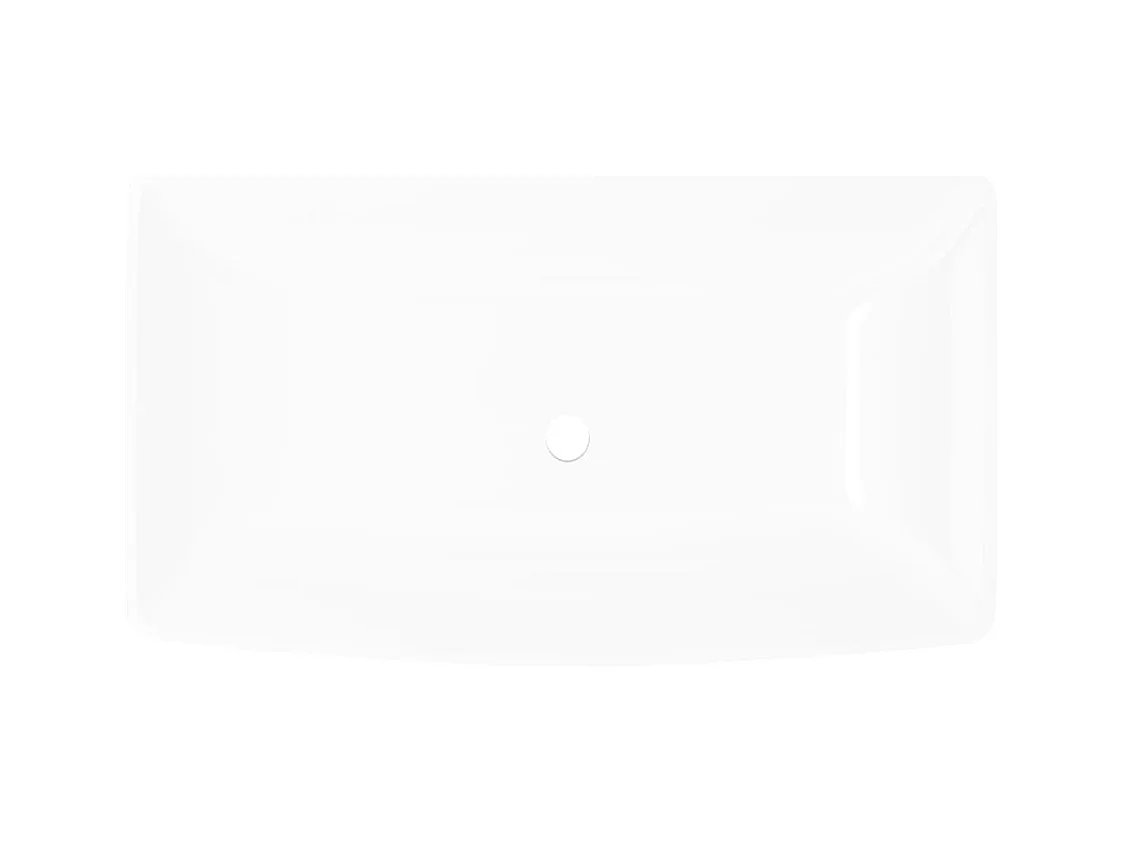 Lavabo rectangulaire-Vasque à poser-Bac à laver Céramique Blanc 71 x 39 cm