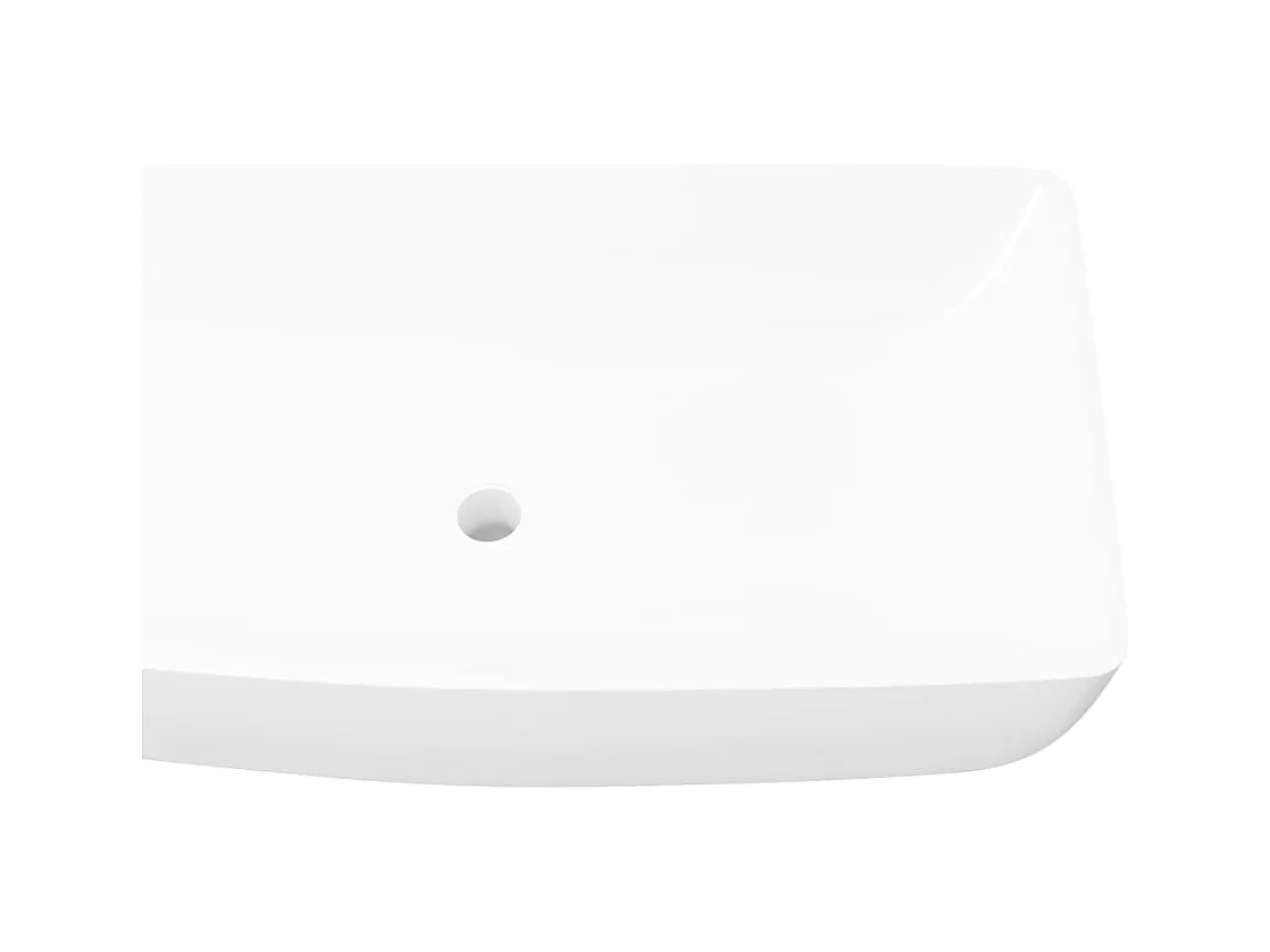 Lavabo rectangulaire-Vasque à poser-Bac à laver Céramique Blanc 71 x 39 cm