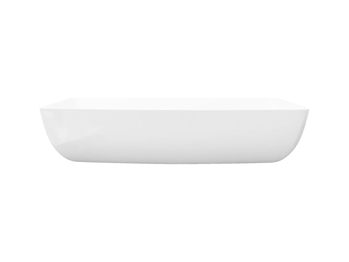 Lavabo rectangulaire-Vasque à poser-Bac à laver Céramique Blanc 71 x 39 cm
