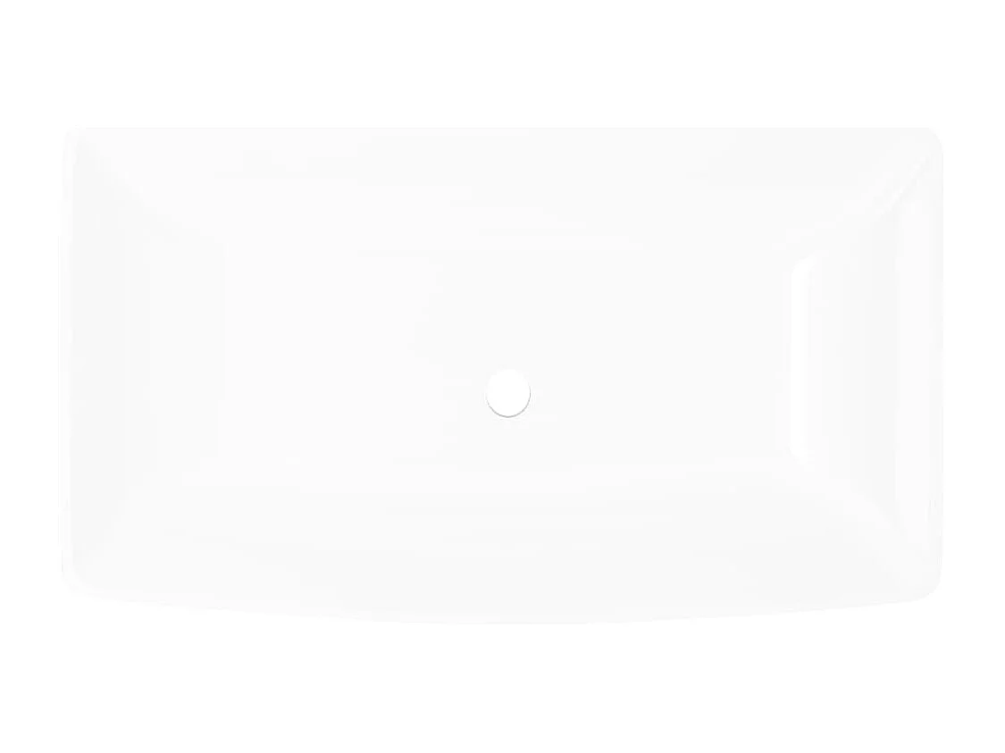 Lavabo rectangulaire-Vasque à poser-Bac à laver Céramique Blanc 71 x 39 cm