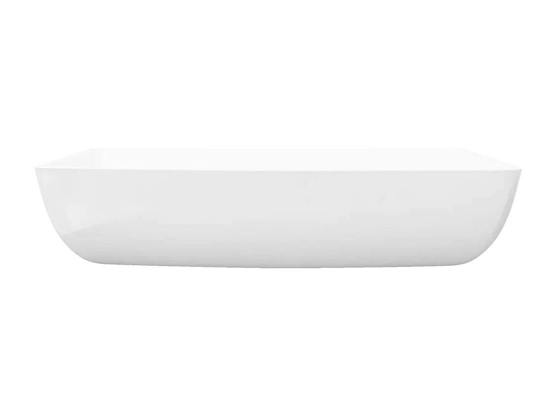 Lavabo rectangulaire-Vasque à poser-Bac à laver Céramique Blanc 71 x 39 cm