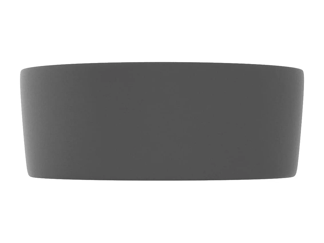 Lavabo rond-Vasque à poser-Bac à laver de luxe Gris foncé mat 40x15 cm Céramique