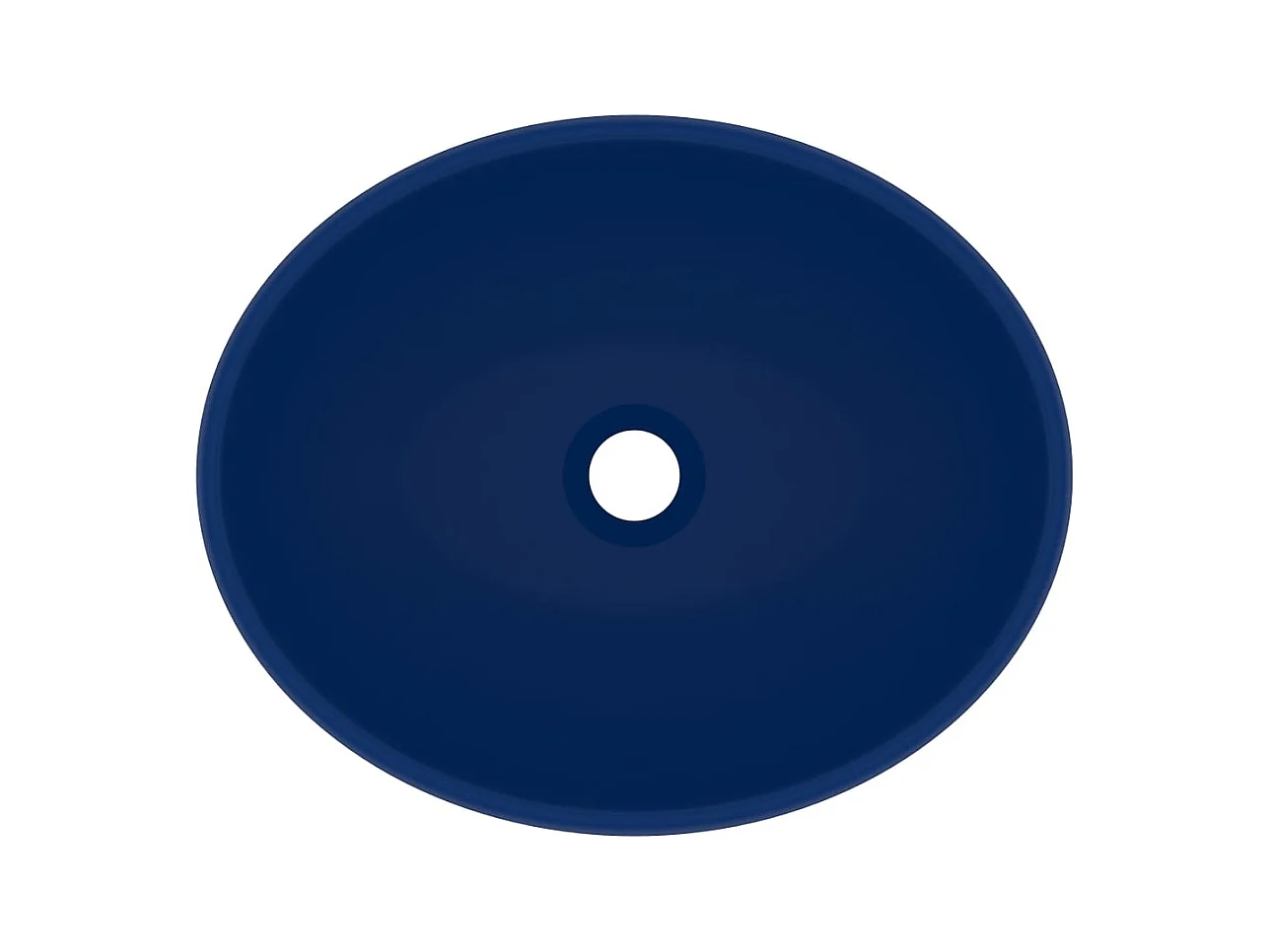 Lavabo-Vasque à poser-Bac à laver ovale de luxe Bleu foncé mat 40x33 cm Céramique
