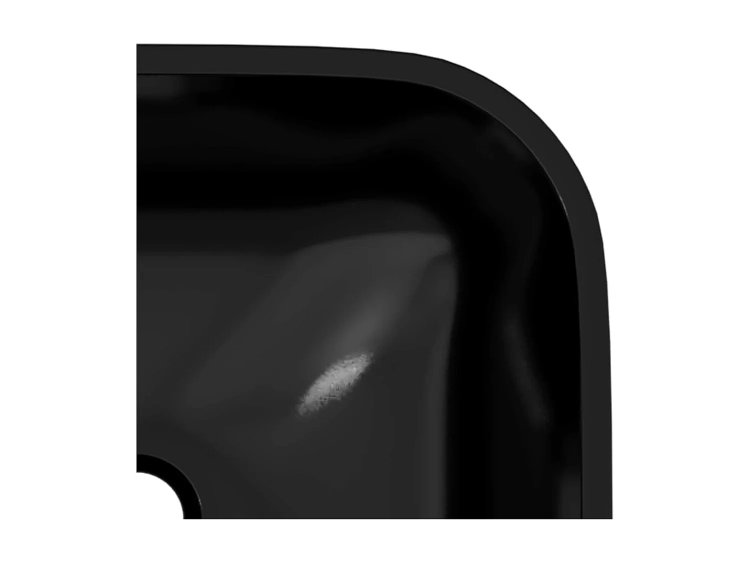 Lavabo Verre-Vasque à poser-Lavabo salle de bain 42x42x14 cm Noir