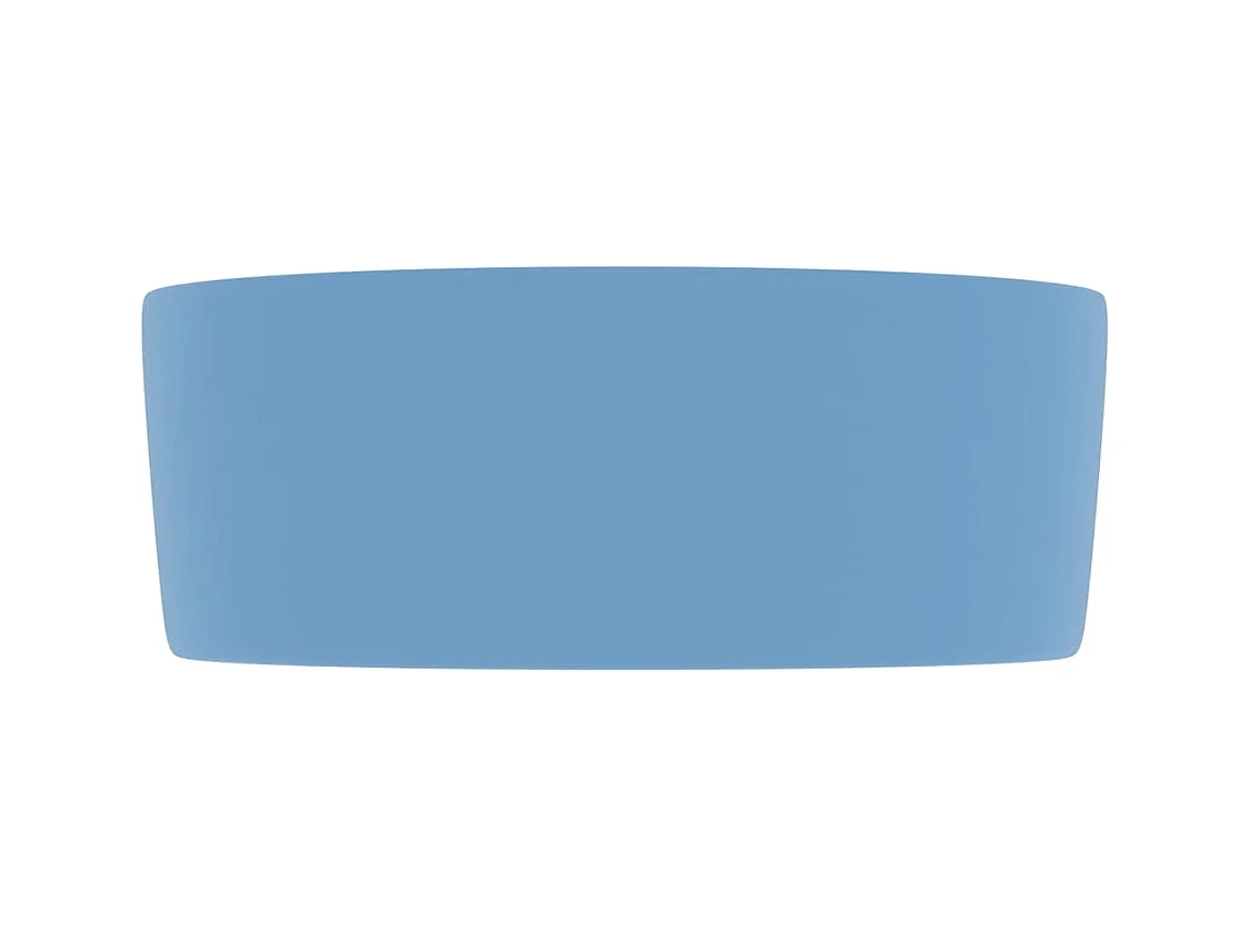 Lavabo rond-Vasque à poser-Bac à laver de luxe Bleu clair mat 40x15 cm Céramique