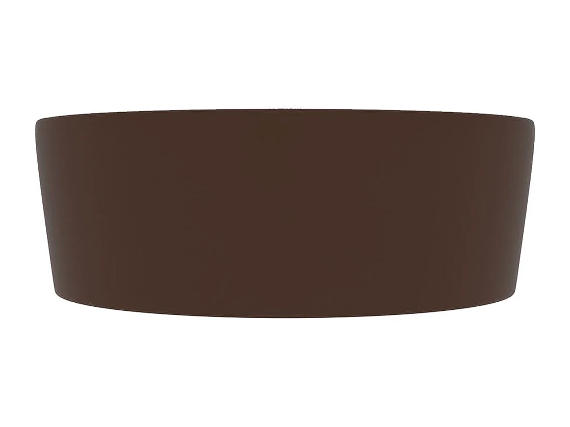 Vasque à poser-Lavabo avec trop-plein Marron foncé mat 36x13 cm Céramique