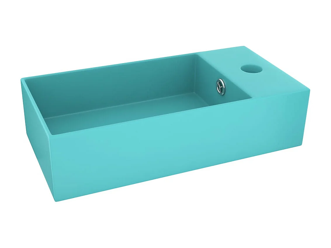 Lavabo salle de bain-Vasque à poser avec trop-plein Céramique Vert clair