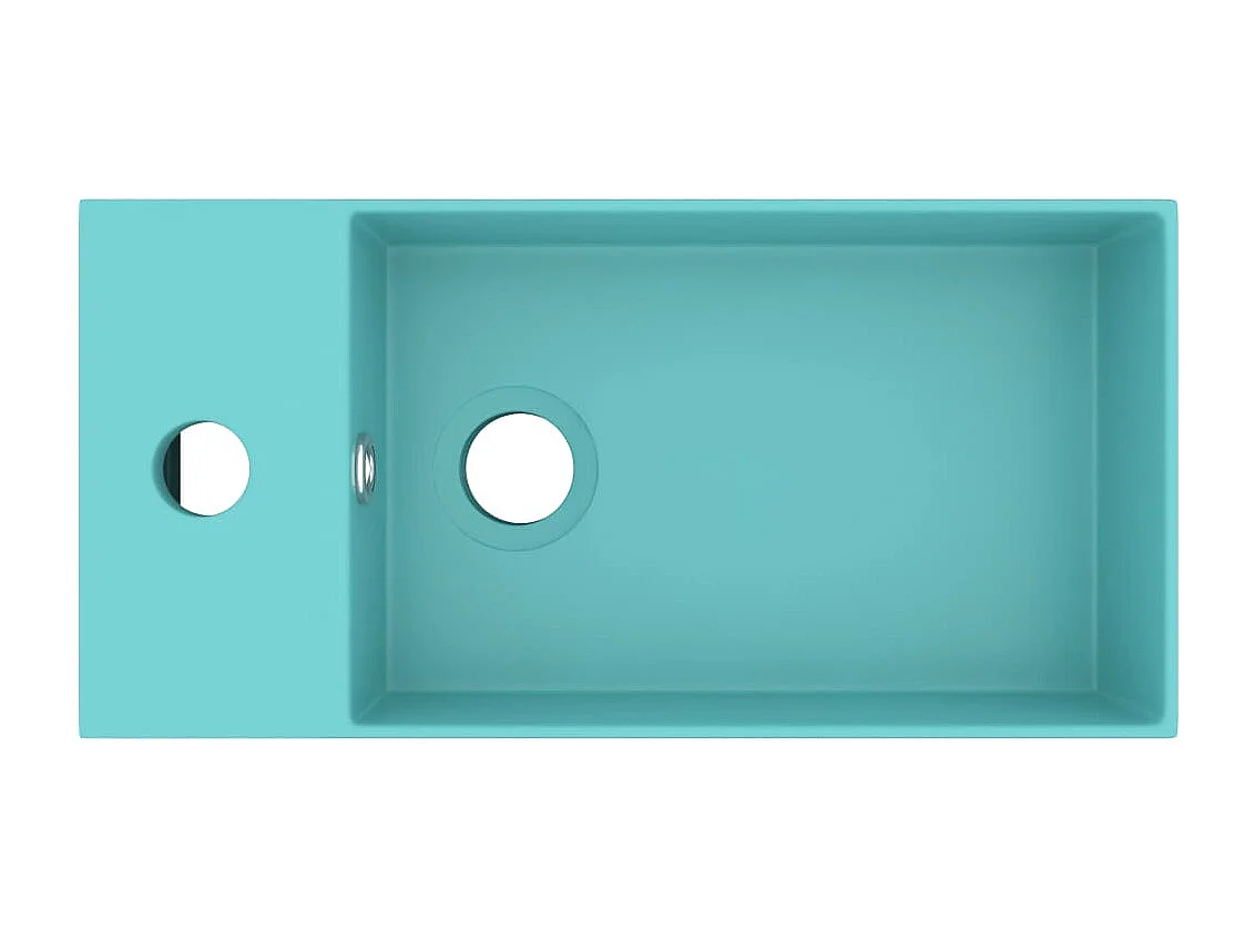 Lavabo salle de bain-Vasque à poser avec trop-plein Céramique Vert clair