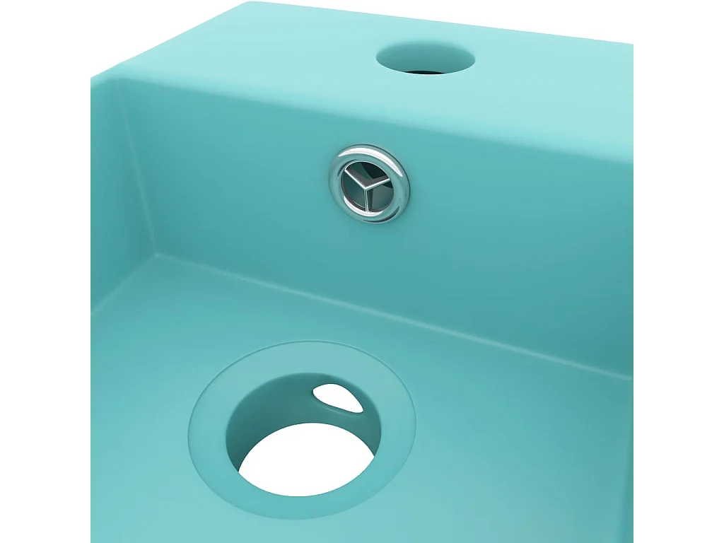 Lavabo salle de bain-Vasque à poser avec trop-plein Céramique Vert clair