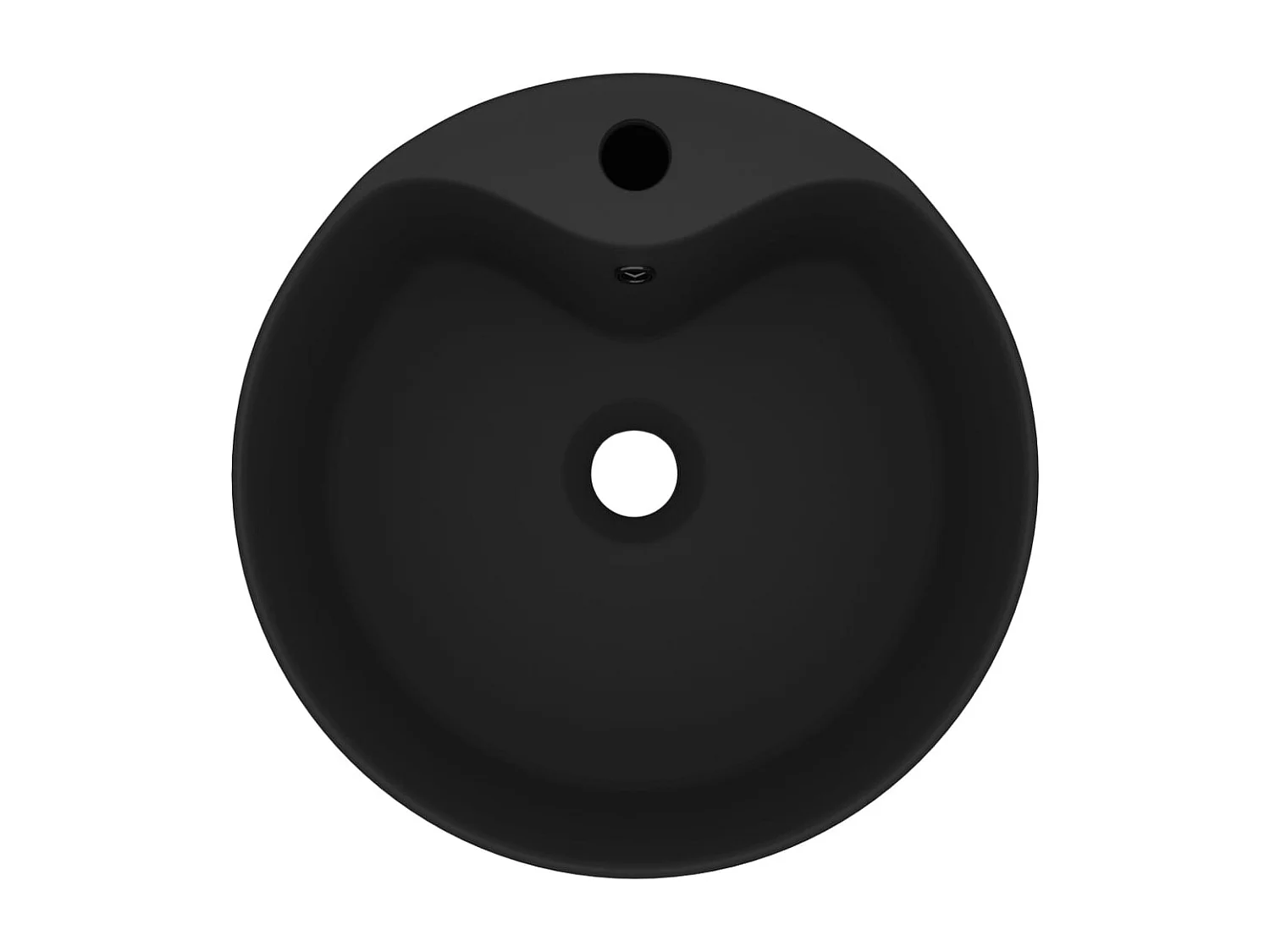 Lavabo salle de bain-Lavabo de luxe avec trop-plein Noir mat 36x13 cm Céramique