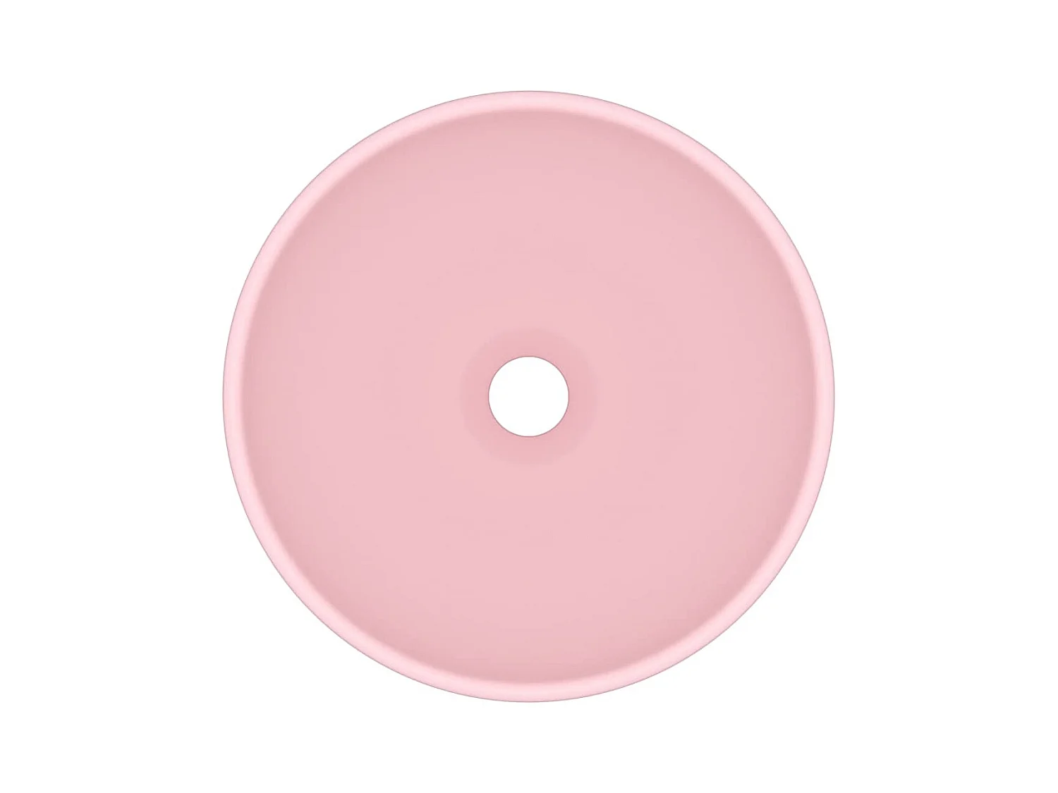 Lavabo rond-Vasque à poser-Lavabo salle de bain Rose mat 32,5x14 cm Céramique