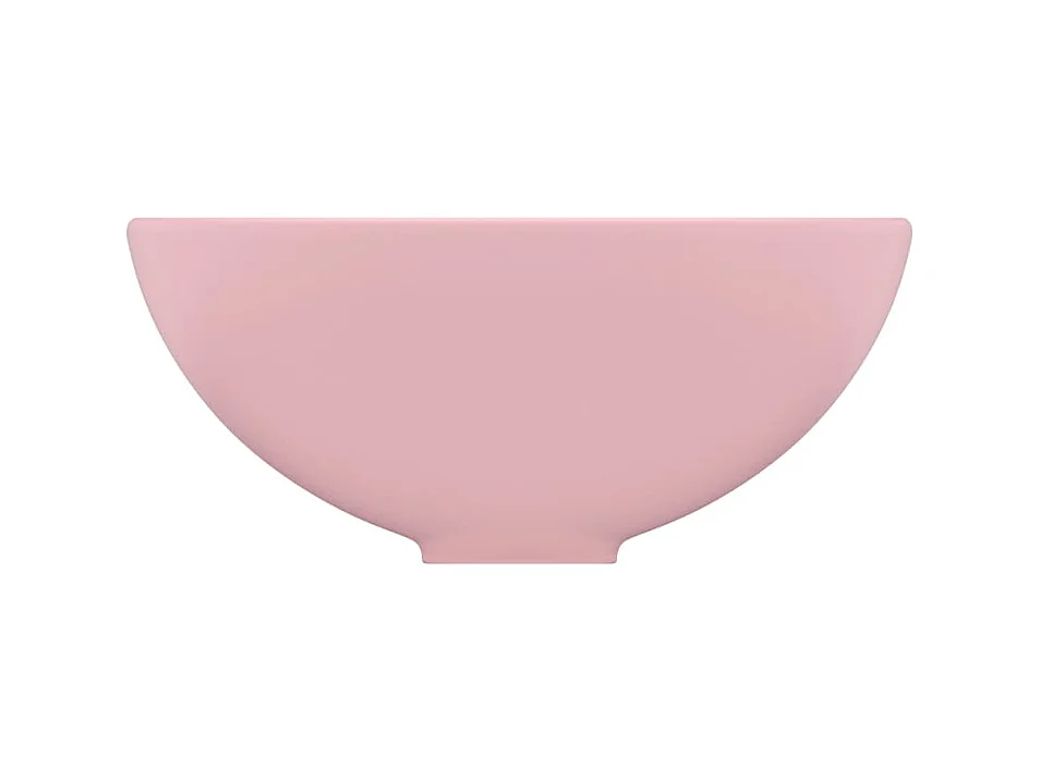 Lavabo rond-Vasque à poser-Lavabo salle de bain Rose mat 32,5x14 cm Céramique