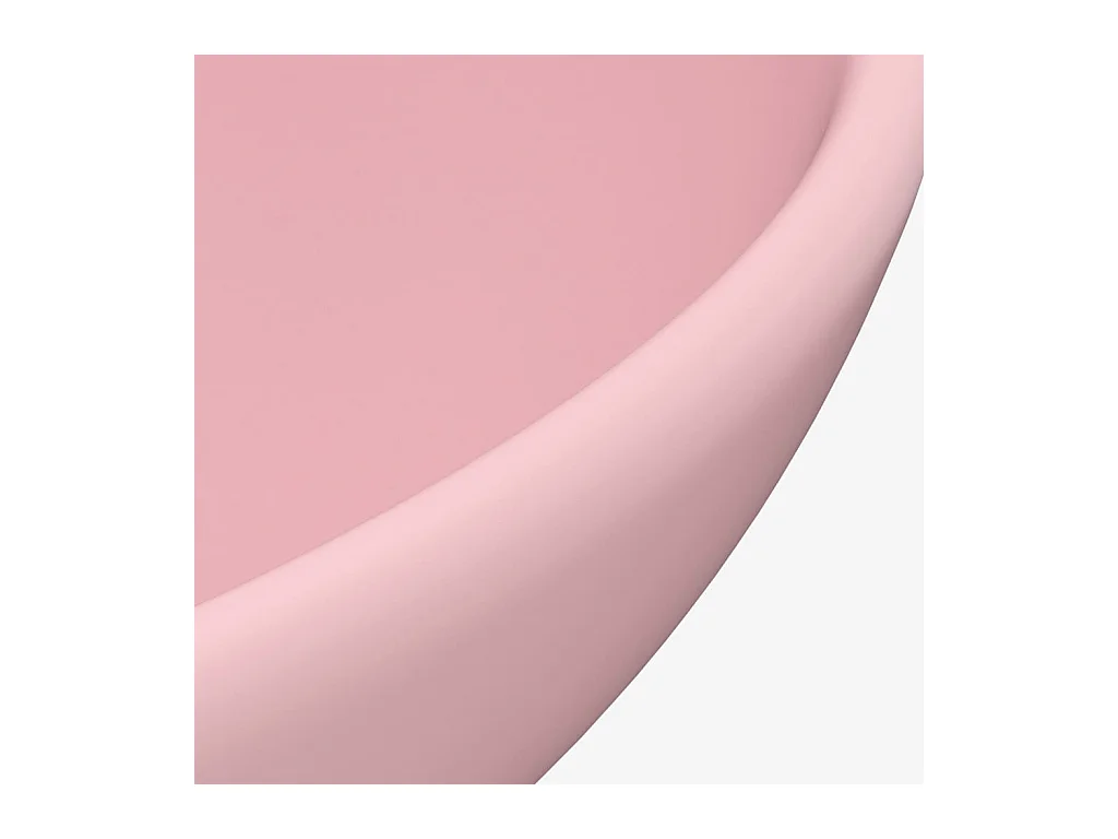 Lavabo rond-Vasque à poser-Lavabo salle de bain Rose mat 32,5x14 cm Céramique