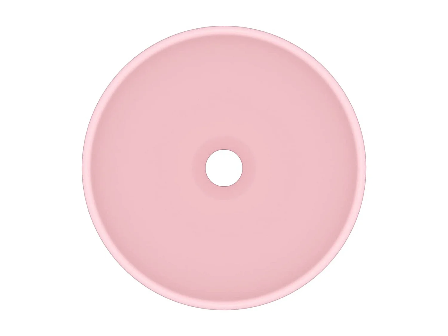 Lavabo rond-Vasque à poser-Lavabo salle de bain Rose mat 32,5x14 cm Céramique