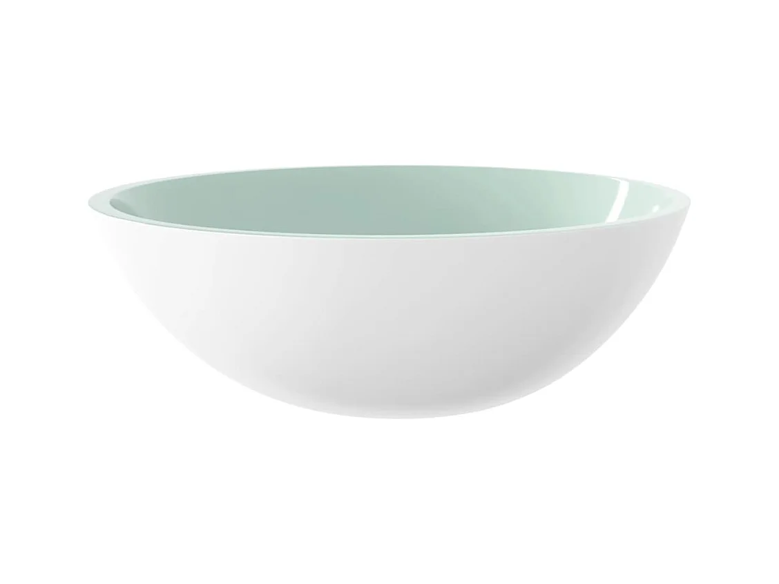 Lavabo Verre-Vasque à poser-Lavabo salle de bain 50x37x14 cm Blanc