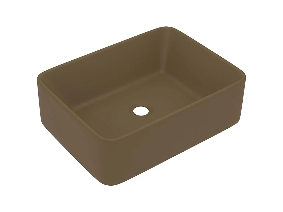 Lavabo salle de bain-Lavabo de luxe Crème mat 41x30x12 cm Céramique