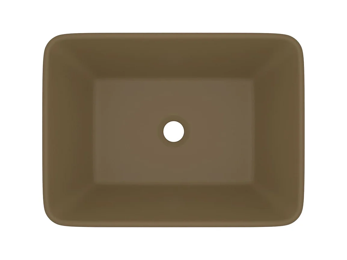 Lavabo salle de bain-Lavabo de luxe Crème mat 41x30x12 cm Céramique