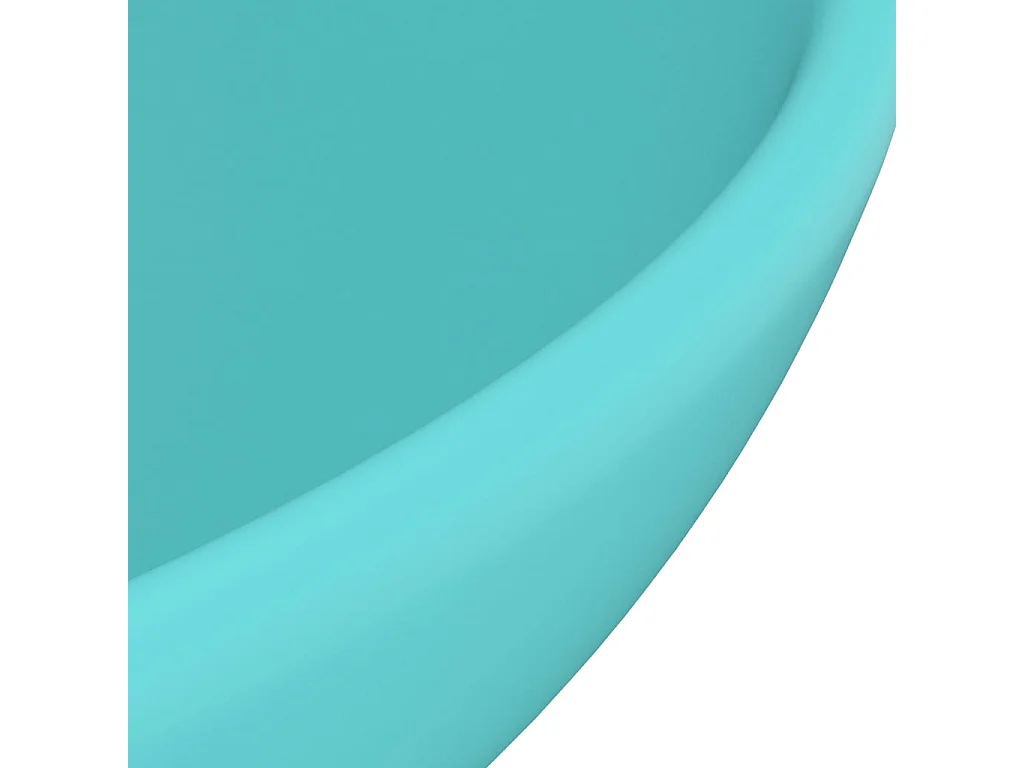 Lavabo rond-Vasque à poser-Lavabo salle de bain Vert clair mat 32,5x14cm Céramique
