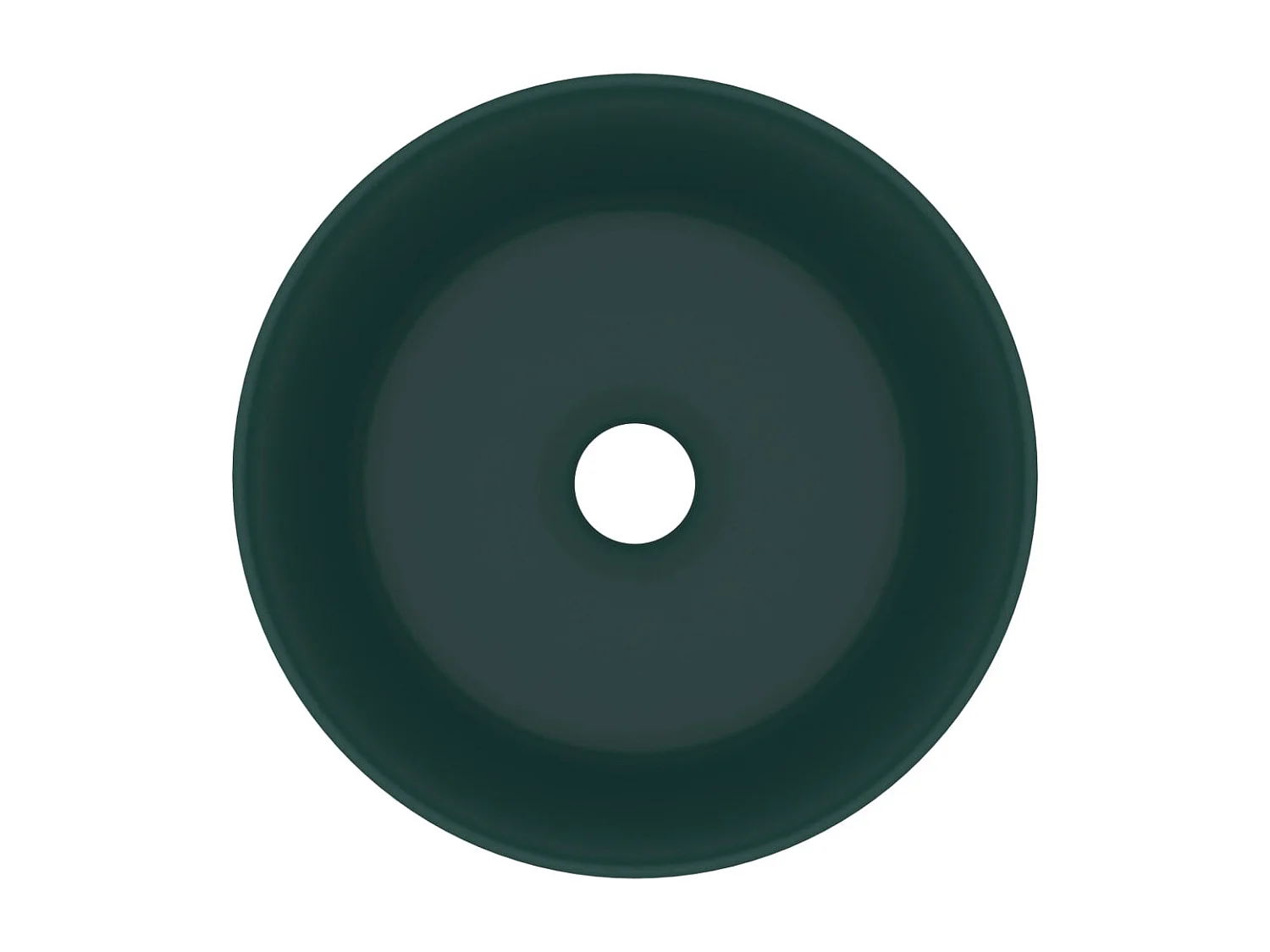 Lavabo rond-Vasque à poser-Bac à laver de luxe Vert foncé mat 40x15 cm Céramique