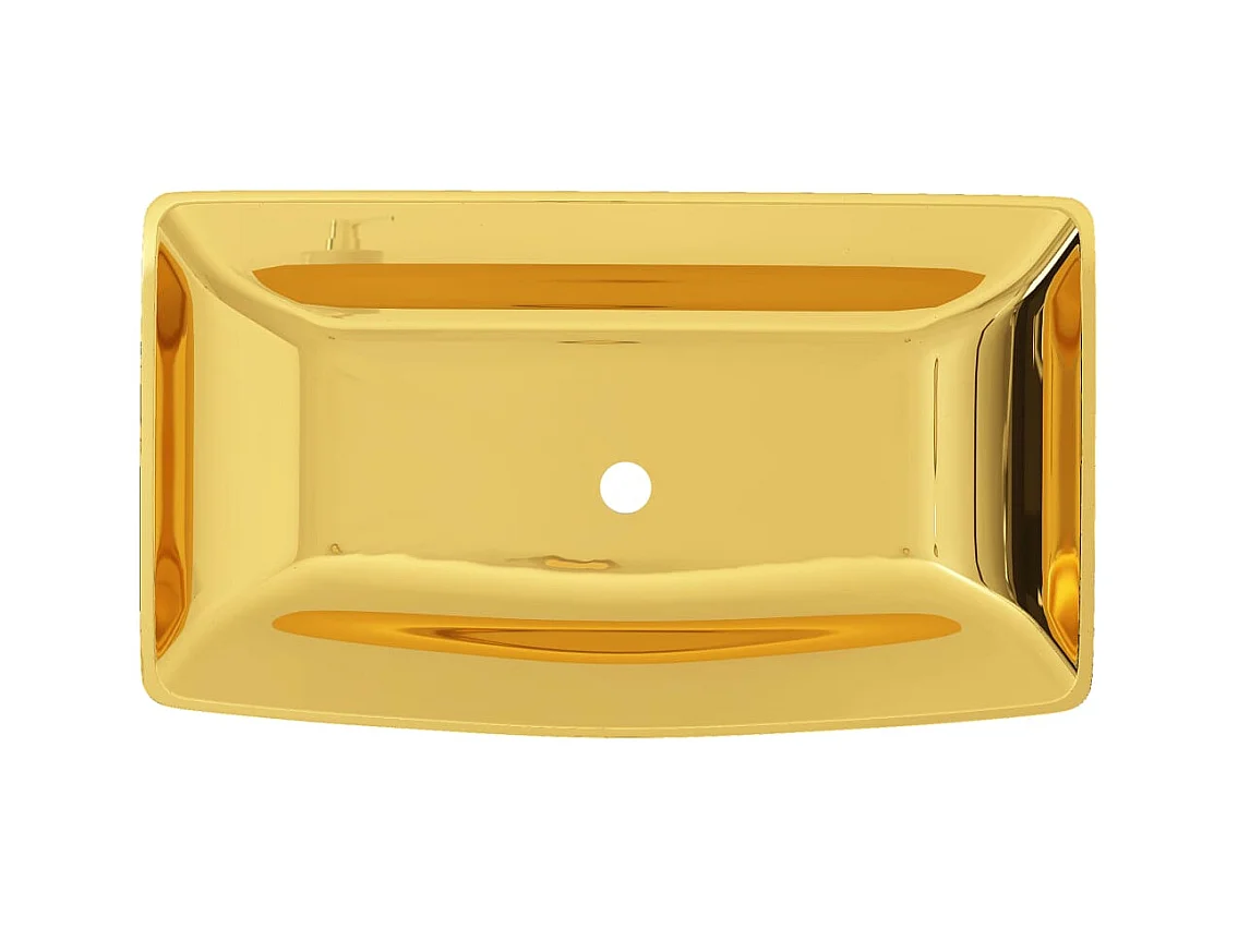 Lavabo salle de bain-Vasque à poser 71 x 38 x 13,5 cm Céramique Doré