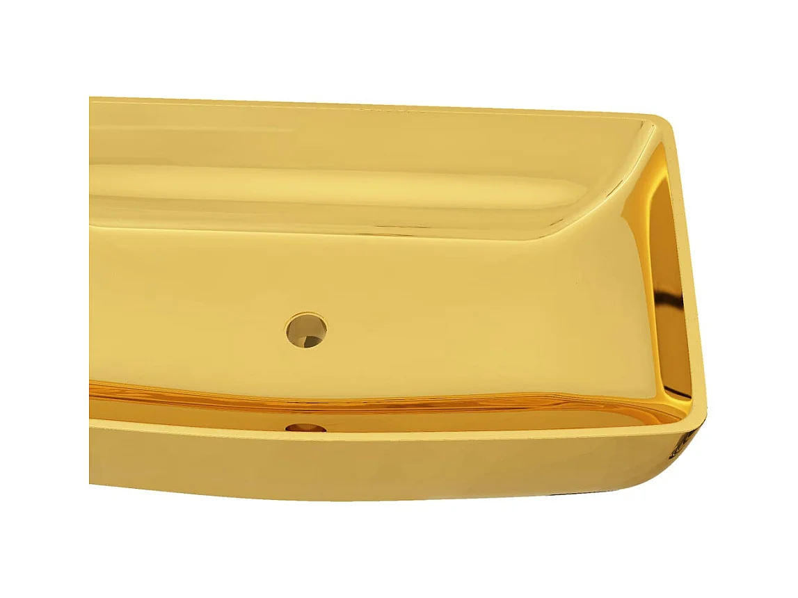 Lavabo salle de bain-Vasque à poser 71 x 38 x 13,5 cm Céramique Doré