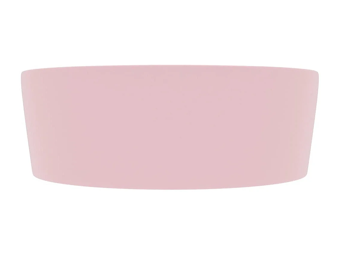 Lavabo salle de bain-Lavabo de luxe avec trop-plein Rose mat 36x13 cm Céramique